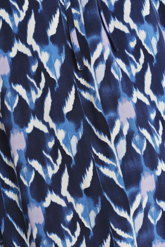 Niebiesko-czarna bluzka z wiskozy