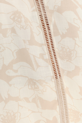 Kremowo-beżowa bluzka z subtelne kwiaty