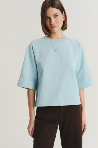 Luźna bluza z rękawem 3/4
