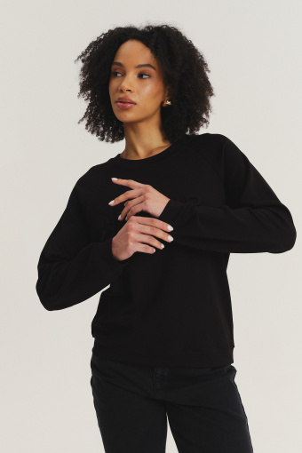 Czarna bluza GLOW z domieszką wiskozy