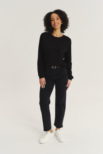 Czarna bluza GLOW z domieszką wiskozy