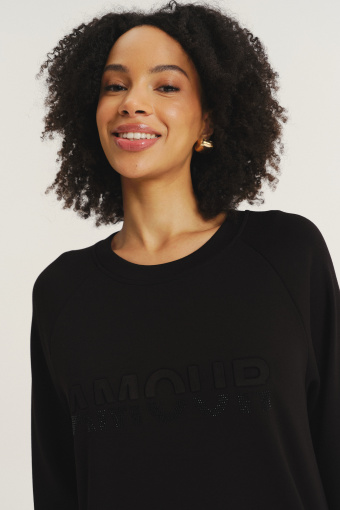 Czarna bluza GLOW z domieszką wiskozy