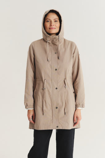 Ciemnobeżowa kurtka parka