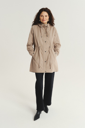 Ciemnobeżowa kurtka parka