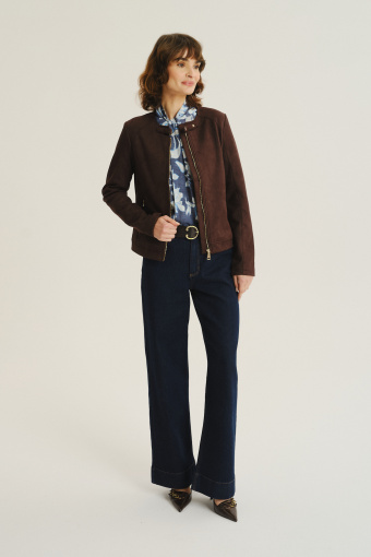 Klasyczna brązowa ramoneska