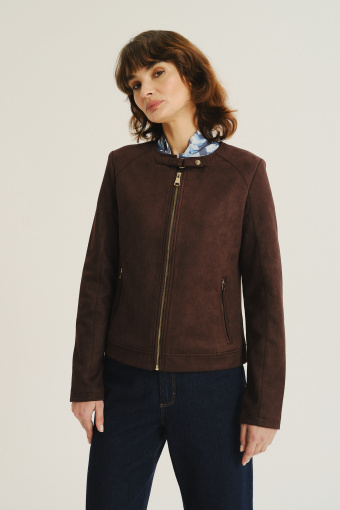 Klasyczna brązowa ramoneska