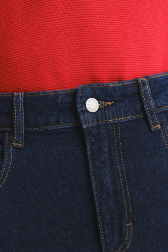 Jeansowa spódnica midi ciemny granat