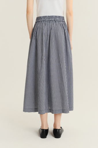 Spódnica midi w kratę vichy 