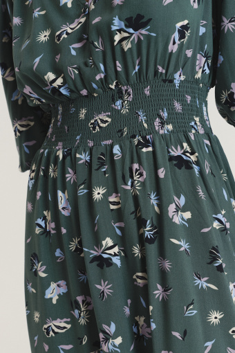 Wiskozowa sukienka maxi z nadrukiem w kwiaty