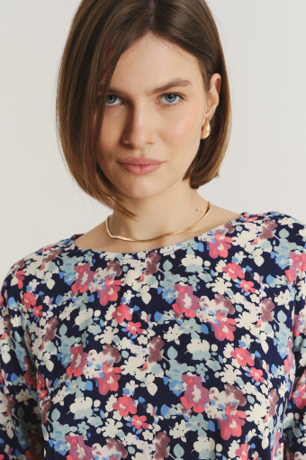 Wiskozowa sukienka w kwiaty