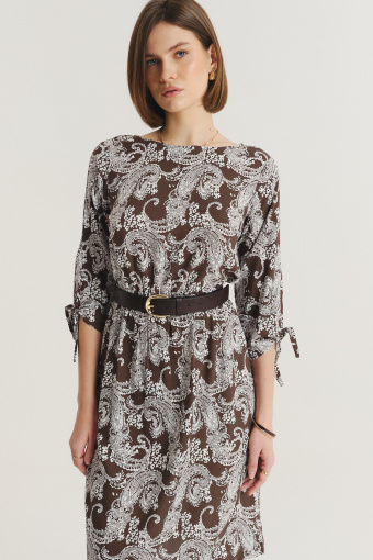 Wiskozowa sukienka z nadrukiem paisley