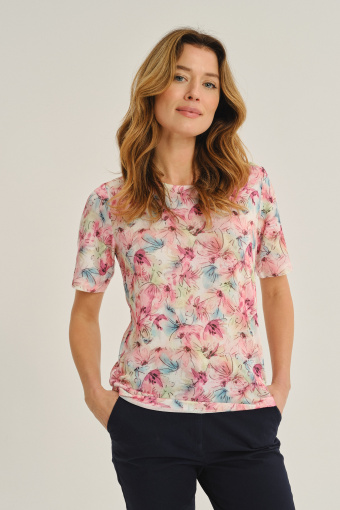 Kobiecy sweter z krótkim rękawem