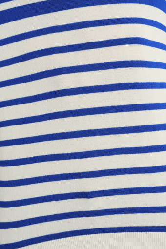 Stylowy sweter w niebiesko-białe paski