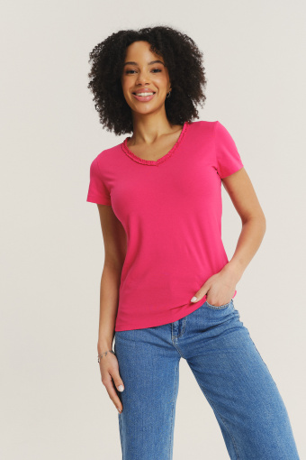 Dopasowany top w różowym kolorze