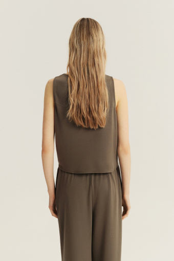 Stylowy top w kolorze khaki