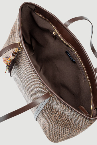 Efektowna pleciona torba typu shopper