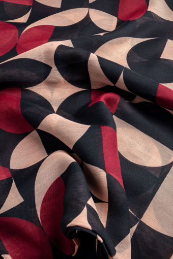 Stylowa apaszka z geometrycznym nadrukiem Stylowa apaszka z geometrycznym nadrukiem