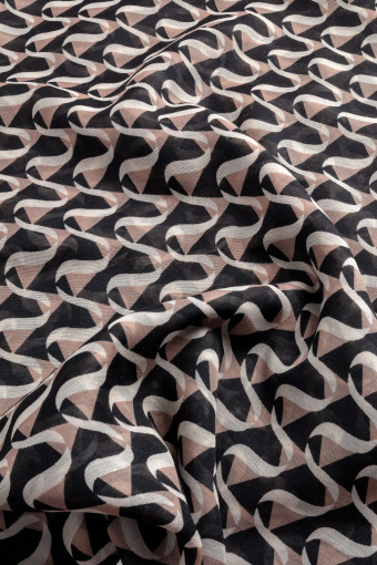 Stylowa, czarna apaszka z nadrukiem Stylowa, czarna apaszka z nadrukiem