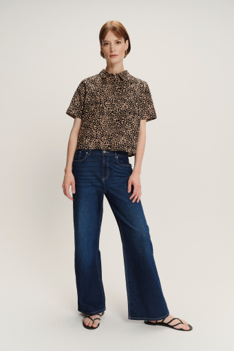 Luźna koszula w zwierzęcy print