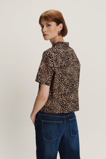 Luźna koszula w zwierzęcy print