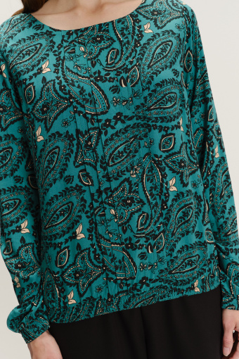 Wiskozowa bluzka paisley z zapięciem typu łezka Wiskozowa bluzka paisley z zapięciem typu łezka