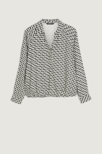 Wiskozowa bluzka z efektownym printem Wiskozowa bluzka z efektownym printem