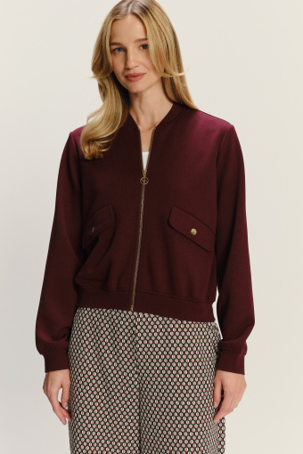 Casualowa bluza w kolorze bordowym 