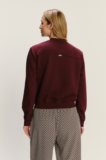 Casualowa bluza w kolorze bordowym 