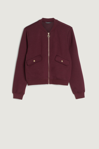 Casualowa bluza w kolorze bordowym 