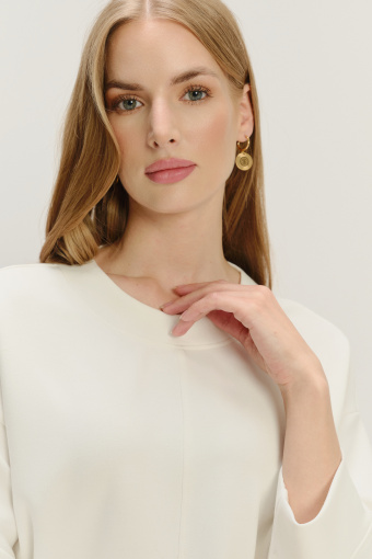 Bluza w kolorze złamanej bieli rękaw 3/4