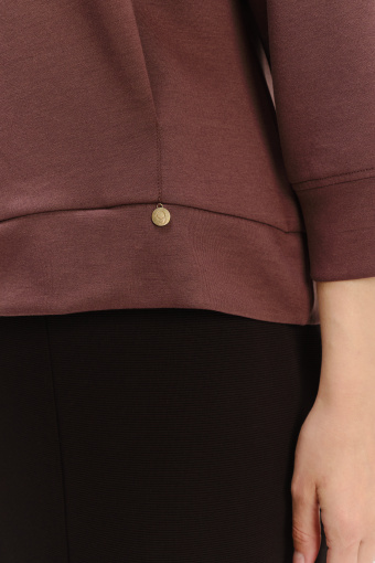 Uniwersalna bluza z rękawem 3/4 ciemny brąz