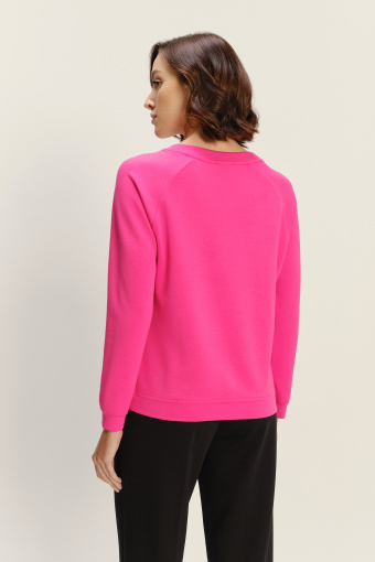 Bluza z długim rękawem intensywny róż