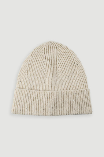 Kremowa czapka beanie