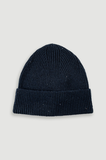 Granatowa czapka beanie z delikatnym połyskiem