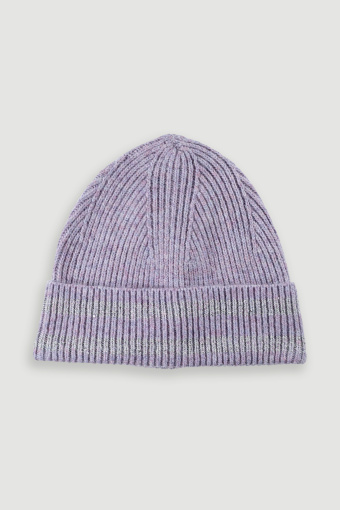 Czapka beanie z połyskującymi paskami