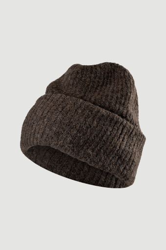 Czapka beanie w czekoladowym kolorze