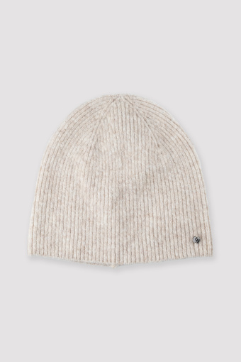 Uniwersalna kremowa czapka beanie