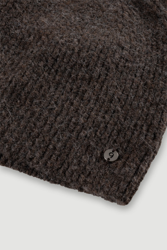 Czapka beanie w kolorze ciemnej czekolady