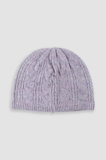 LIliowa czapka ze strukturą