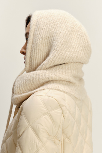 Dzianinowa kominiarka z wełną  Dzianinowa kominiarka z wełną