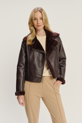 Brązowa kurtka z kożuchem 