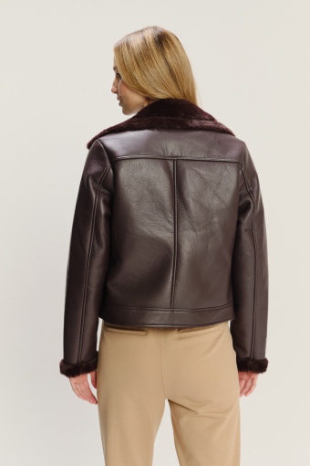 Brązowa kurtka z kożuchem 