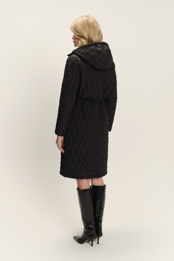 Czarna casualowa kurtka z pikowaniem