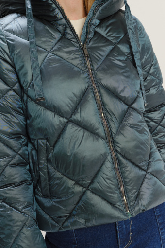 Krótka turkusowa kurtka 