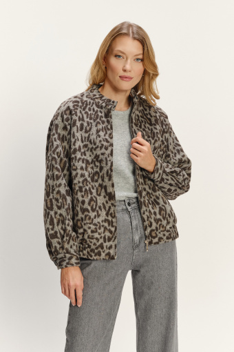 Casualowa kurtka z printem animal 