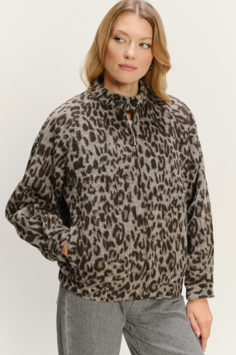 Casualowa kurtka z printem animal 