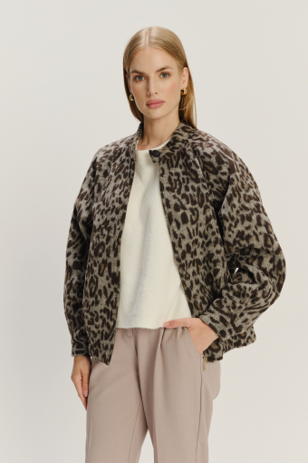 Casualowa kurtka z printem animal 