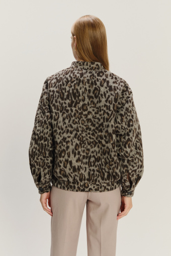 Casualowa kurtka z printem animal 