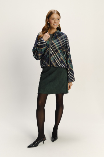 Kraciasta kurtka z domieszką wiskozy