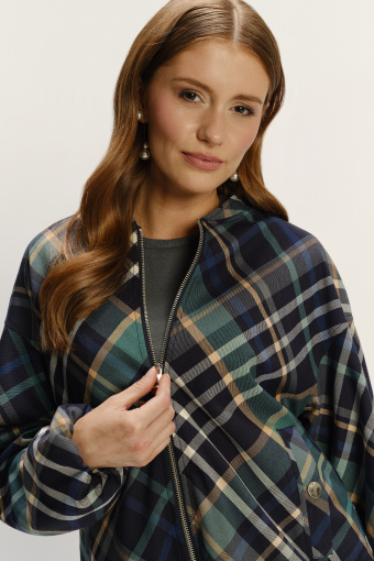 Kraciasta kurtka z domieszką wiskozy